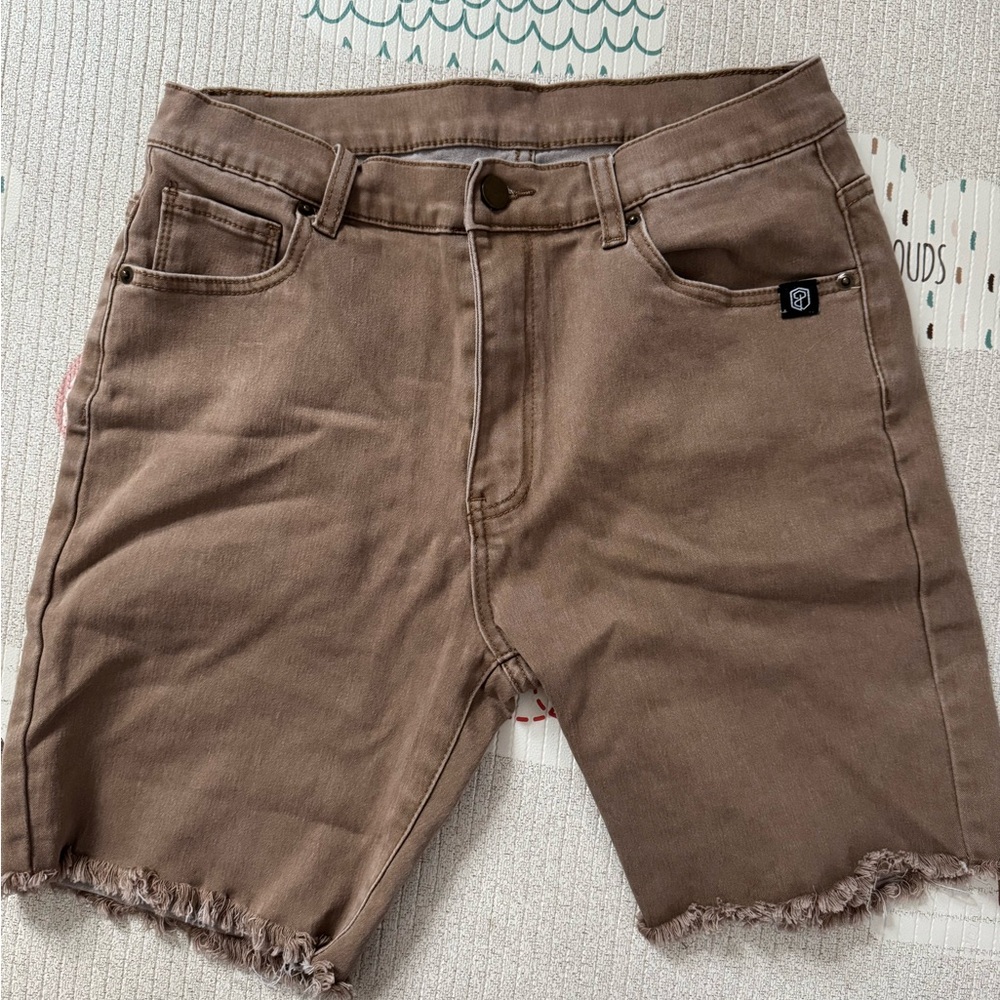 Born Primitive Tan Jean Shorts for Men